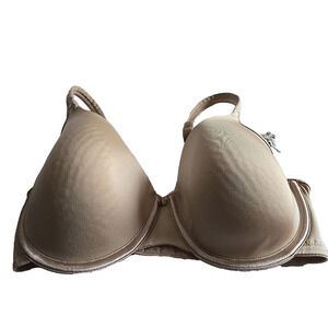 Beige Full Coverage Adjustable Straps Underwire‎ T-Shirt Bra Size 34D